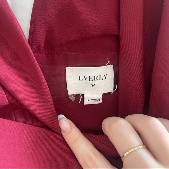 Francesca’s Burgundy Jumpsuit/Overalls - Picture 5 of 6